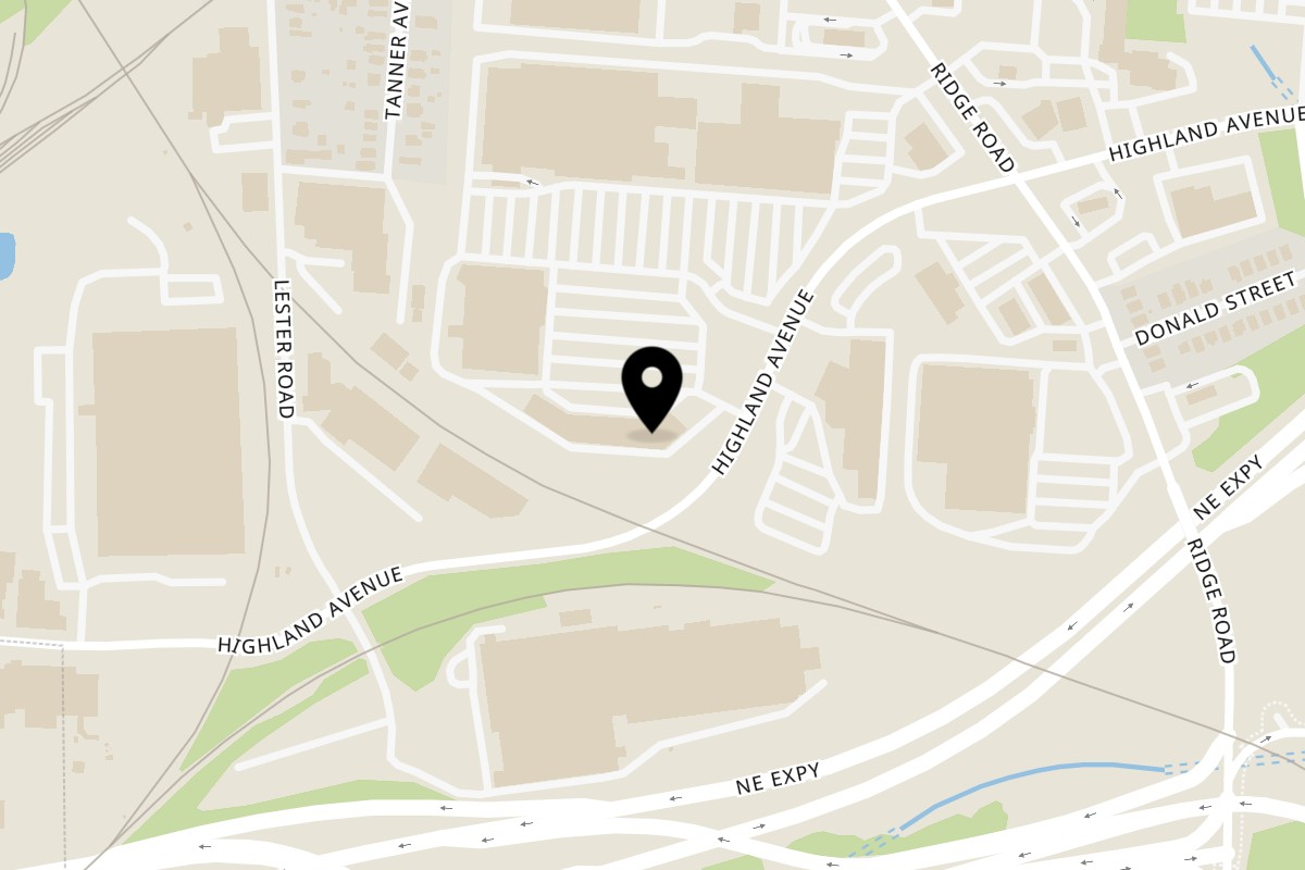 Map showing the location of Mr. Crab House on 3280 Highland Ave in Cincinnati